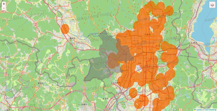 京都府の7NOW（セブンナウ）のエリア地図