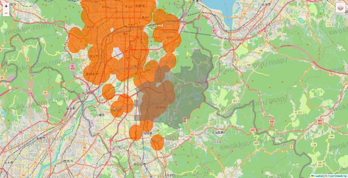 京都府の7NOW（セブンナウ）のエリア地図