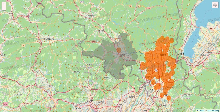 京都府の7NOW（セブンナウ）のエリア地図