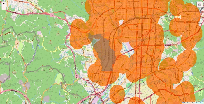 京都府の7NOW（セブンナウ）のエリア地図