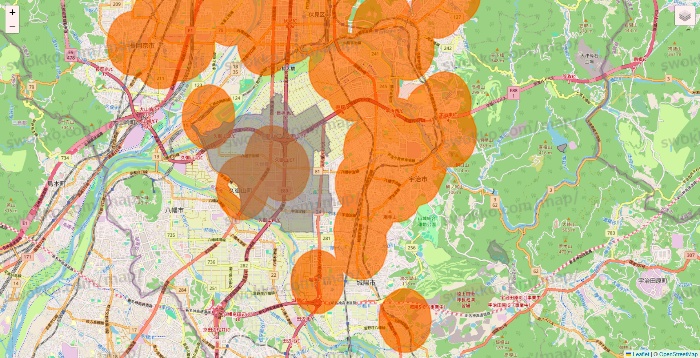 京都府の7NOW（セブンナウ）のエリア地図