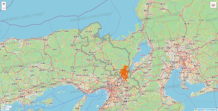 京都府の7NOW（セブンナウ）のエリア地図
