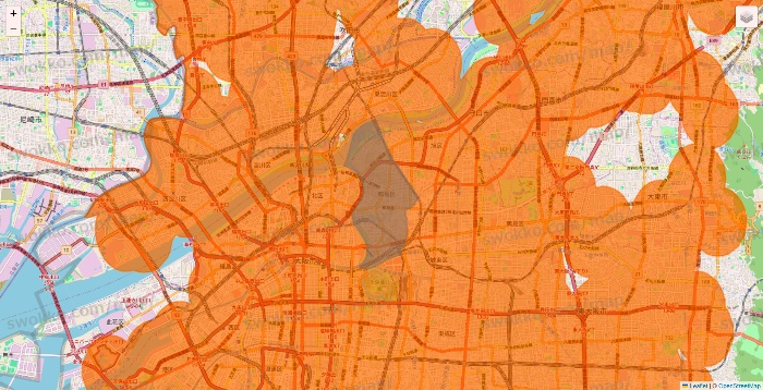 大阪府の7NOW（セブンナウ）のエリア地図