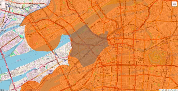大阪府の7NOW（セブンナウ）のエリア地図