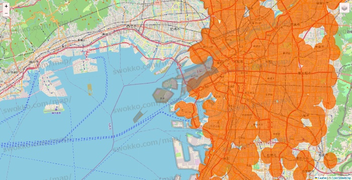 大阪府の7NOW（セブンナウ）のエリア地図