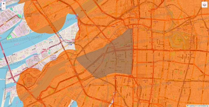 大阪府の7NOW（セブンナウ）のエリア地図