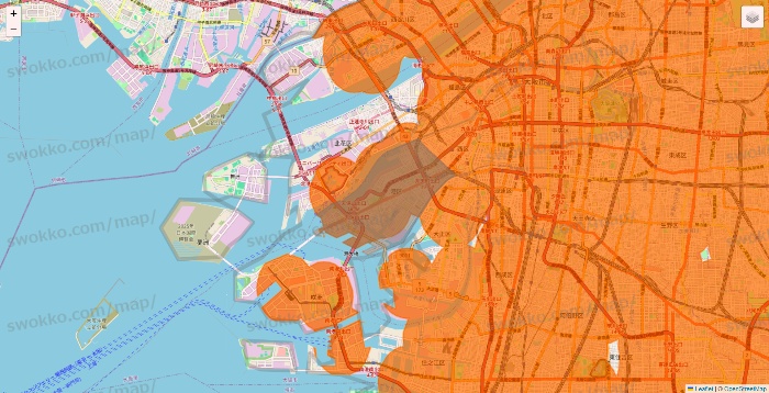大阪府の7NOW（セブンナウ）のエリア地図