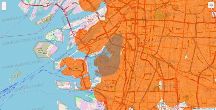 大阪府の7NOW（セブンナウ）のエリア地図