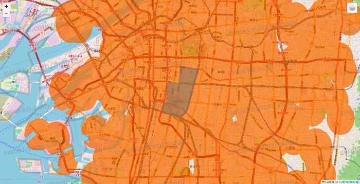 大阪府の7NOW（セブンナウ）のエリア地図