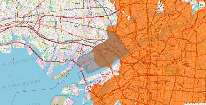 大阪府の7NOW（セブンナウ）のエリア地図