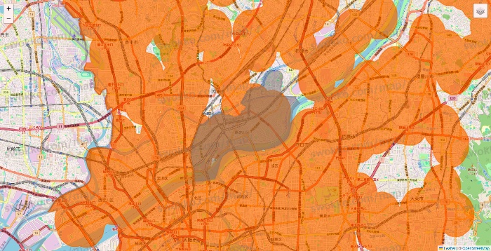 大阪府の7NOW（セブンナウ）のエリア地図