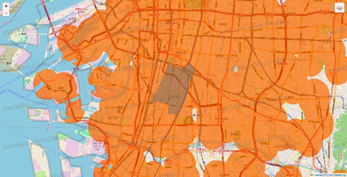 大阪府の7NOW（セブンナウ）のエリア地図