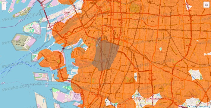 大阪府の7NOW（セブンナウ）のエリア地図