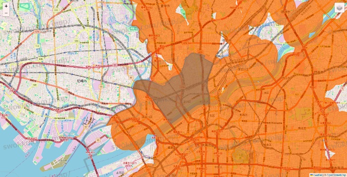 大阪府の7NOW（セブンナウ）のエリア地図