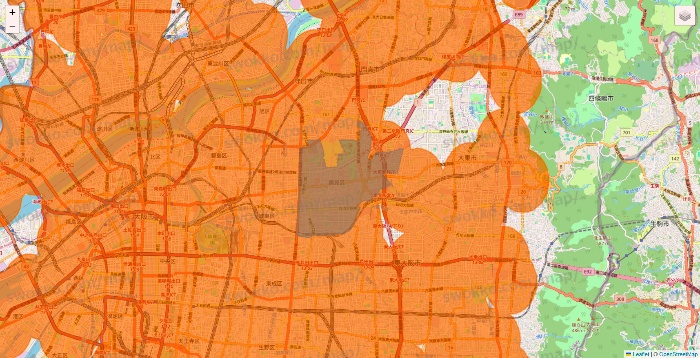 大阪府の7NOW（セブンナウ）のエリア地図