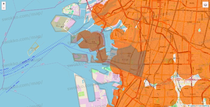 大阪府の7NOW（セブンナウ）のエリア地図