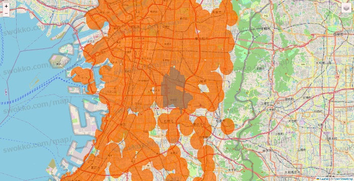大阪府の7NOW（セブンナウ）のエリア地図