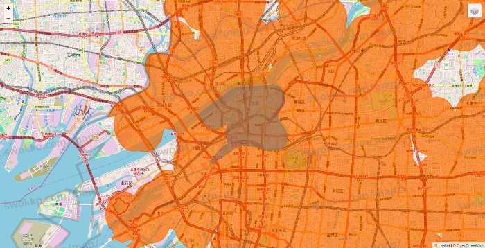 大阪府の7NOW（セブンナウ）のエリア地図