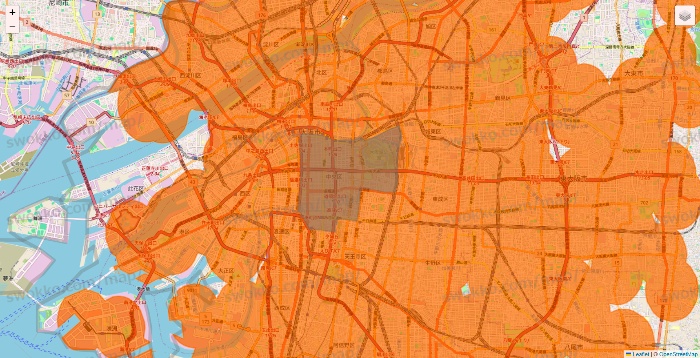 大阪府の7NOW（セブンナウ）のエリア地図