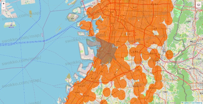 大阪府の7NOW（セブンナウ）のエリア地図