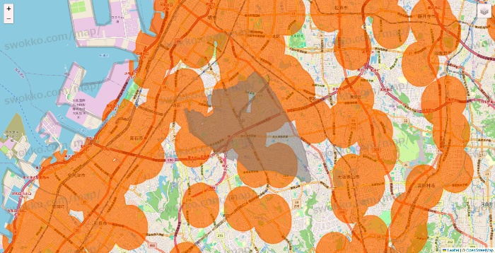 大阪府の7NOW（セブンナウ）のエリア地図
