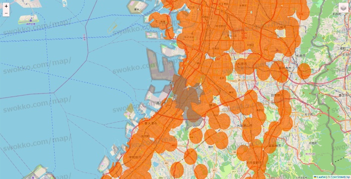 大阪府の7NOW（セブンナウ）のエリア地図