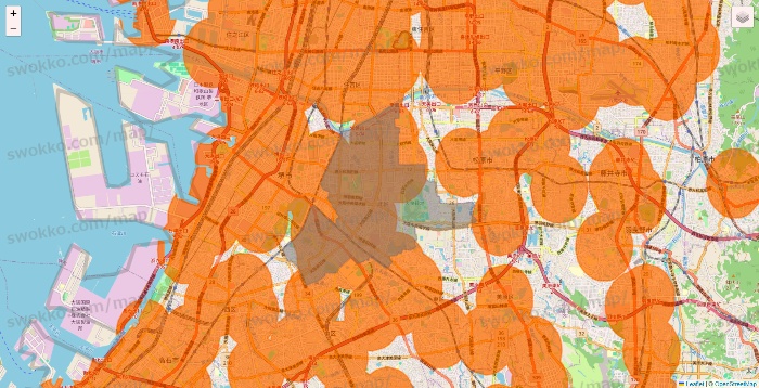 大阪府の7NOW（セブンナウ）のエリア地図