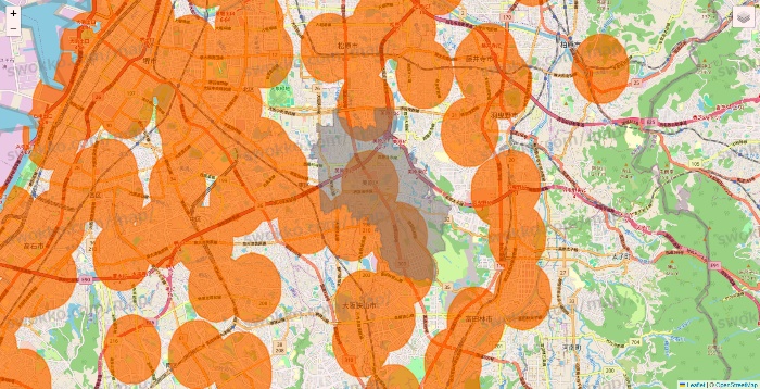 大阪府の7NOW（セブンナウ）のエリア地図