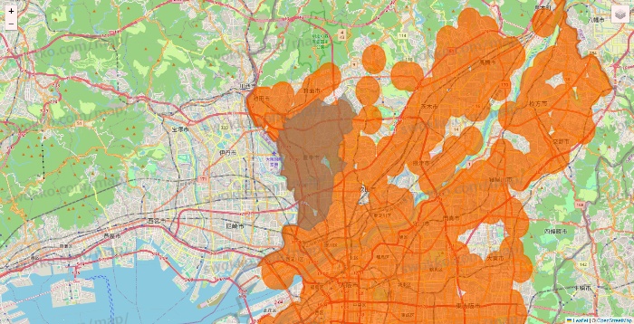 大阪府の7NOW（セブンナウ）のエリア地図