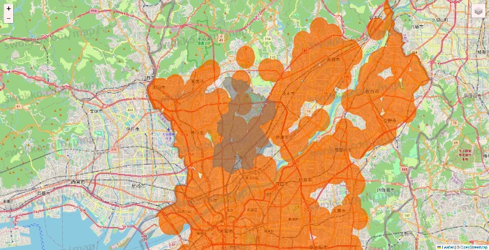 大阪府の7NOW（セブンナウ）のエリア地図