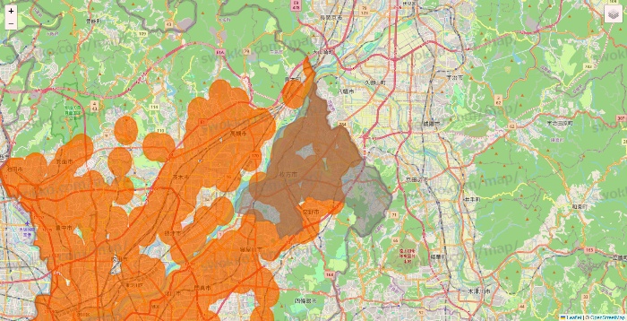 大阪府の7NOW（セブンナウ）のエリア地図