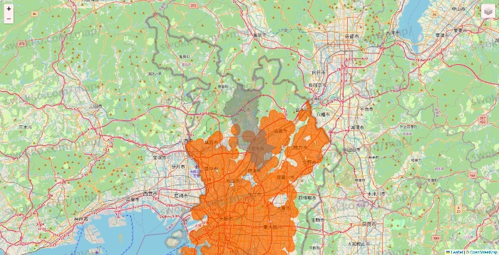 大阪府の7NOW（セブンナウ）のエリア地図