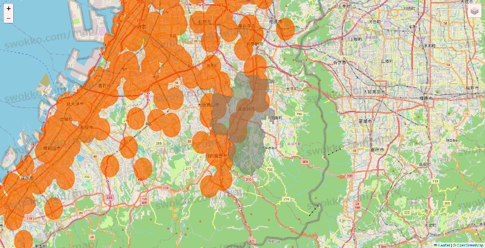 大阪府の7NOW（セブンナウ）のエリア地図