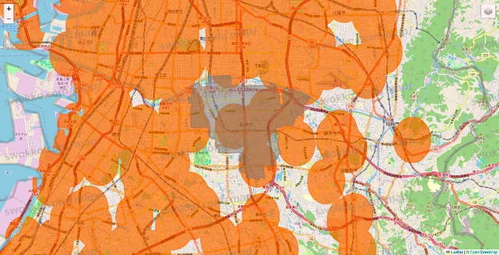 大阪府の7NOW（セブンナウ）のエリア地図