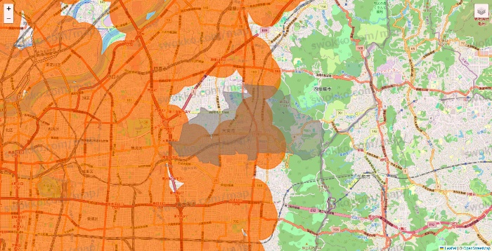 大阪府の7NOW（セブンナウ）のエリア地図