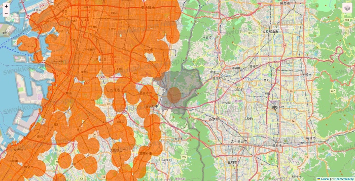大阪府の7NOW（セブンナウ）のエリア地図