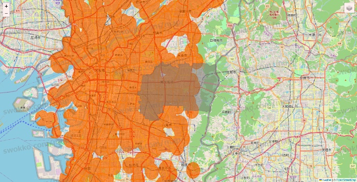 大阪府の7NOW（セブンナウ）のエリア地図