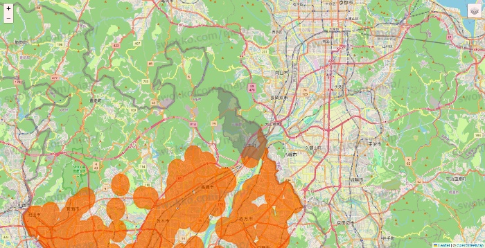 大阪府の7NOW（セブンナウ）のエリア地図