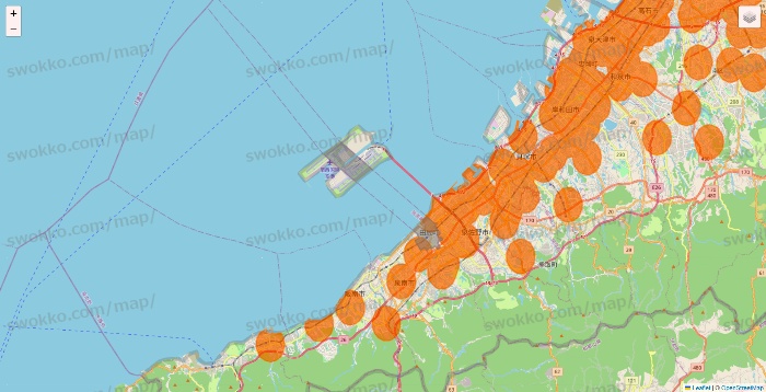 大阪府の7NOW（セブンナウ）のエリア地図