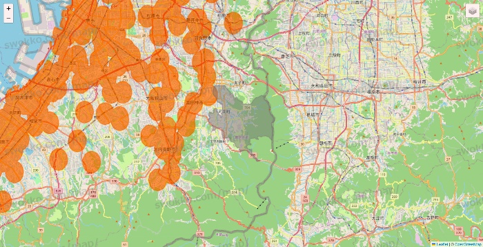 大阪府の7NOW（セブンナウ）のエリア地図