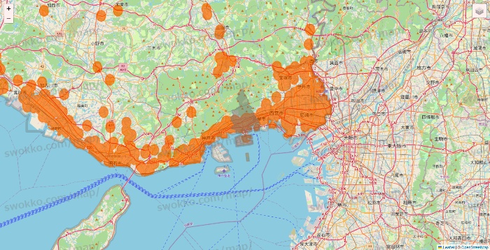 兵庫県の7NOW（セブンナウ）のエリア地図