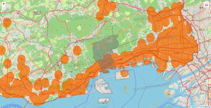 兵庫県の7NOW（セブンナウ）のエリア地図