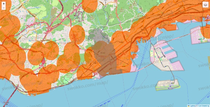 兵庫県の7NOW（セブンナウ）のエリア地図