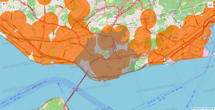 兵庫県の7NOW（セブンナウ）のエリア地図