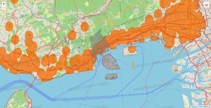 兵庫県の7NOW（セブンナウ）のエリア地図