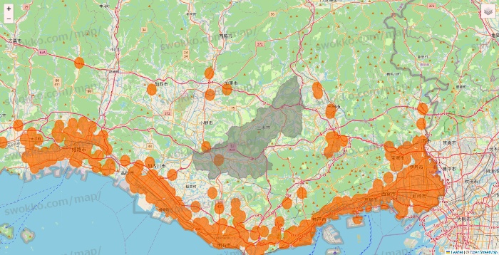 兵庫県の7NOW（セブンナウ）のエリア地図