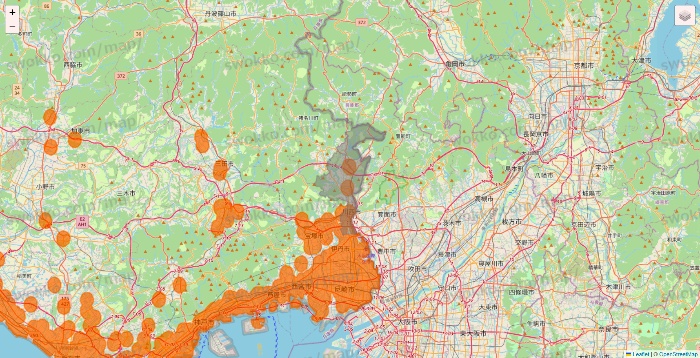兵庫県の7NOW（セブンナウ）のエリア地図