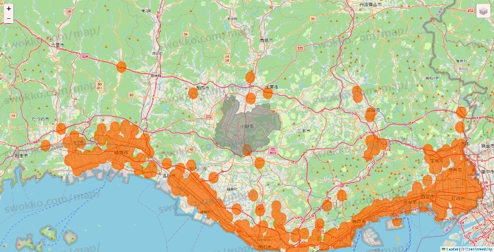 兵庫県の7NOW（セブンナウ）のエリア地図