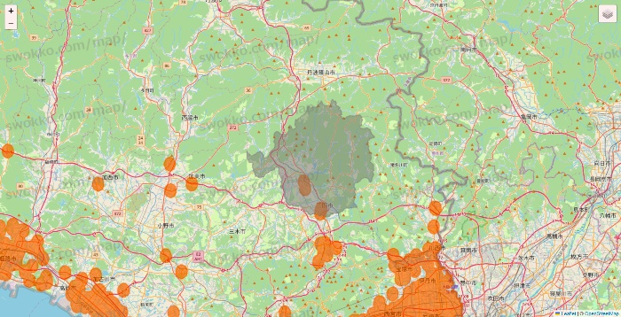 兵庫県の7NOW（セブンナウ）のエリア地図
