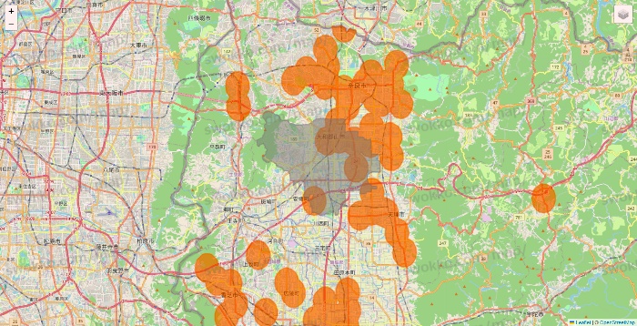奈良県の7NOW（セブンナウ）のエリア地図